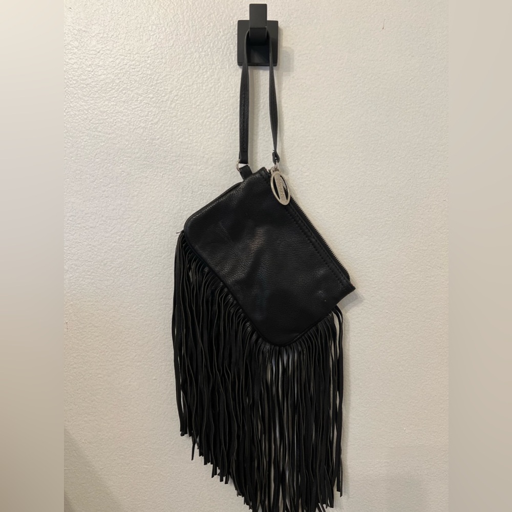 Carlos Santana fringe wristlet
